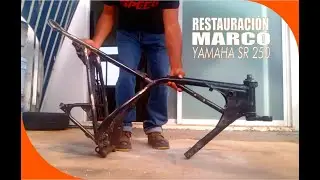 Restaurando marco de MOTOCITLETA | YAMAHA SR250 | Est&aacute; peor de lo que pensaba.