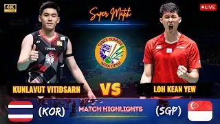 Super Match 🔴 Kunlavut Vitidsarn (THA) vs Loh Kean Yew (SGP) India Open Badminton 