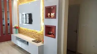 #LATEST TV UNIT WITH STONE CLADDING KITCHEN AND BEDROOM WARDROBE SUDE FINISHED LAMINATE WADROBE...