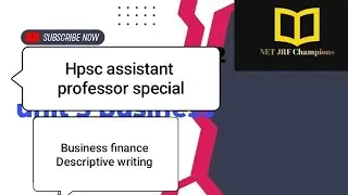 Hpsc assistant professor commerce descriptive writing class! business finance