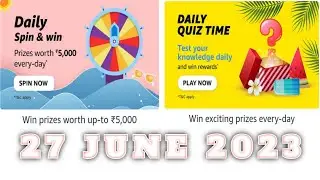 Amazon Funzone Quiz Answers Today| 27 June 2023 |  @dailyquiztime#amazonfunzon