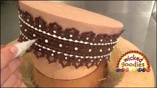 Modeling Chocolate Lace Garter Belt