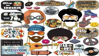 70s Photo Booth Props 41-pc Disco Photo Booth Kit with 8 Review