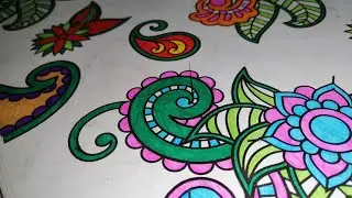 🌸Этот рисунок просто СУПЕР 🔥! Уморительная смесь цветов, узоров пейсли и завитков в крутых цветах...