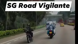 1jun2021 bke motorcyclist with suspected illegal exhaust pulled over by lta enforcement officer