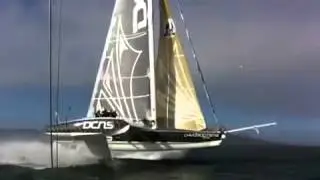 L'hydroptere hydrofoil trimaran buzzes F27 Origami