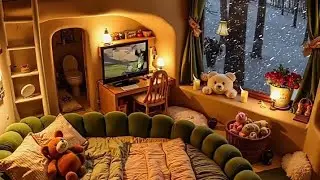 Snowy Night Comfort &ndash; Cozy Bed Ambience & Peaceful Winter Sleep Music