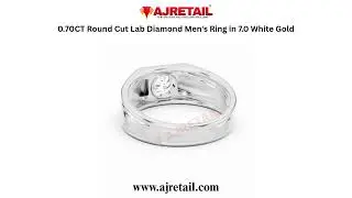 0.70 Ct Lab Diamond Men&rsquo;s Ring | 14K White Gold Luxury Style