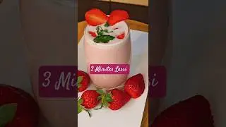 Easy & Quick Indian Strawberry Lassi #lassi #shortsfeed #trendingshorts