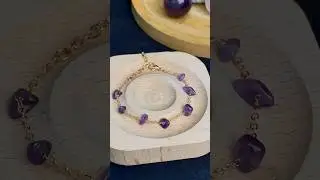 Amethyst minimalist bracelet #jewelry #handmadejewelry #bracelet #amethyst