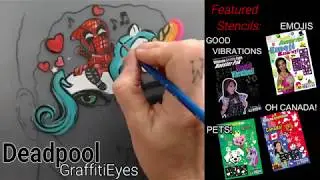 Deadpool Emoji and his Unicorn - Face paint speed lapse