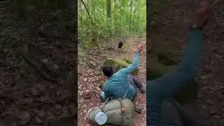 The big bat attacks the man in the forest🦇🥶😱