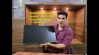 Samsung Business Monitor T45F with IPS 3-sided borderless design 24 inches unboxing and review