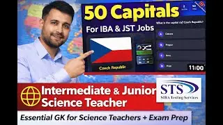 50 Most Important World Capitals for IBA, STS & JST Jobs | Intermediate GK Preparation (11 Minutes)