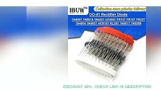 Diodo do retificador 1N4007 1N5819 1N4001 UF4007 FR107 FR157 FR207 1N4004 1N4937 HER107 RL207 1N5817