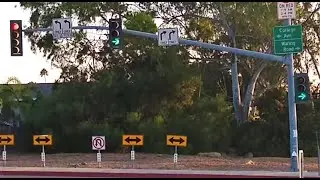 Old Traffic Lights Doing 3 Different Cycles (Waring Rd & Navajo Rd)