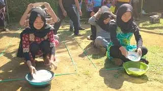 para gadis cantik Lomba estafet tepung