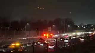 Multiple Fairfax county fire units responding to an accident on I-66
