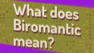What does Biromantic mean?