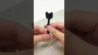 🐱1-Minute Mini Black Cat Craft for Beginners! #Fuzzay #pipecleaners #tutorial #Shorts #howto #easy