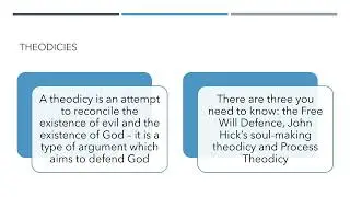 The problem of evil and suffering AQA A level Religious Studies Philosophy revision