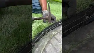 Installing Artificial Turf for a Dog Run🐶 #turf