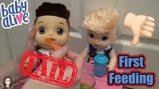 Baby Alive Nico & Ricky's First Feeding! Baby Alive Feeding FAIL! | Kelli Maple