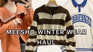 Huge Meesho Korean style winter wear haul • Hoodie •cardigan• Sweatshirt & top • Meesho sale haul 