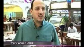Al Rawsha Restaurant on the screen of tv1 malysia