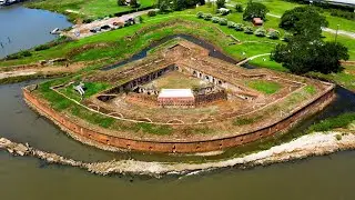 4 форта времен Гражданской войны в Луизиане (виртуальный аэротур)