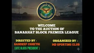 BANARHAT BLOCK PREMEIR LEAUGE 2026 PLAYER'S AUCTION #live