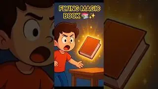FLYING MAGIC BOOK 📚✨| Fun Kids Story | Adventure and Moral | #shorts #kids  #tinytellyfun #ytshorts