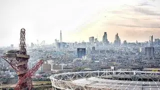 Time-lapse footage shows the rapid development around London's Olympic Park since 2014