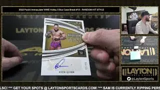 2022 Panini Immaculate WWE Hobby 5 Box Case Break #13