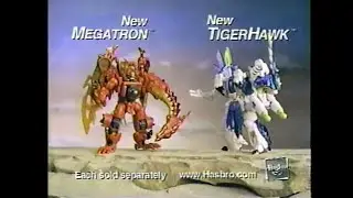 Transformers Beast Wars Transmetal 2 Megatron and Tigerhawk 30s Commercial (New copy)