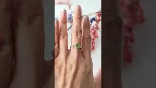 Peridot Silver Ring Size 7