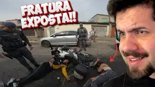 FRATURA EXPOSTA, MOTO ROUBADA e FUGAS INSANAS!! | REACT ROTA 300