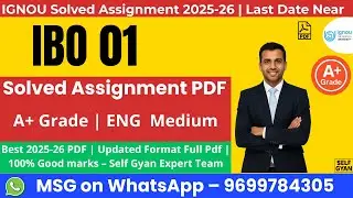 IBO 01 solved assignment 2025  MCOM IGNOU download.
