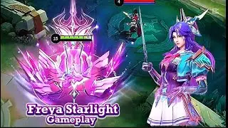 Анимация отображения и геймплей предстоящего скина Фрейи Старлайт #freya #starlight #gameplay #mlbb