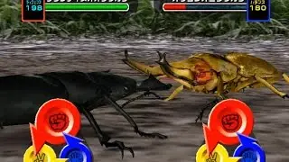 [アーケード] 甲虫王者 ムシキング Mushiking アダー登場編3 - グランディスオオクワガタ VS オウゴンオニクワガタ