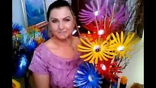 Цветы из пластиковых бутылок! Очень просто и очень красиво!