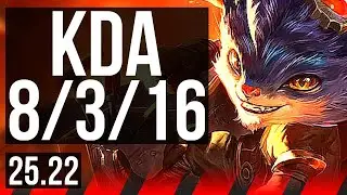 RUMBLE vs VOLIBEAR (TOP) | 54k DMG, 8/3/16 | KR Master | 25.22