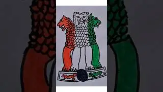 National Emblem #  viral #trending colours of freedom # easy drawing  # art for kids #patriotism