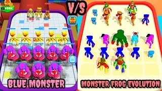 Merge Monster Frog Evolution vs Merge Master Blue Monster vs Merge Monster Fight Android Gameplay