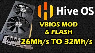 How To Flash  Mod Bios In Hiveos ? Rx 470 - 480 - 570 - 580 | Flash Rom Vbios | Flash Vbios Rom