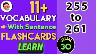 (#30) 11 Plus Vocabulary Flashcards | 11 plus Vocabulary List | 11 plus english vocabulary