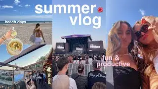 summer vlog🌺 festival szn, dublin vlog, beach days & girls nights out