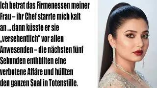 Ich betrat das Firmenessen meiner Frau – ihr Chef starrte mich kalt an… dann passierte es