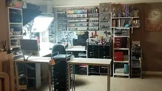 Craft Room / Creative Space Tour : A look around my craft desk - April 2018