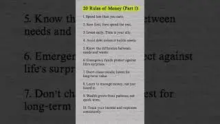 20 Money Rules Rich People LIVE By (Steal These!)